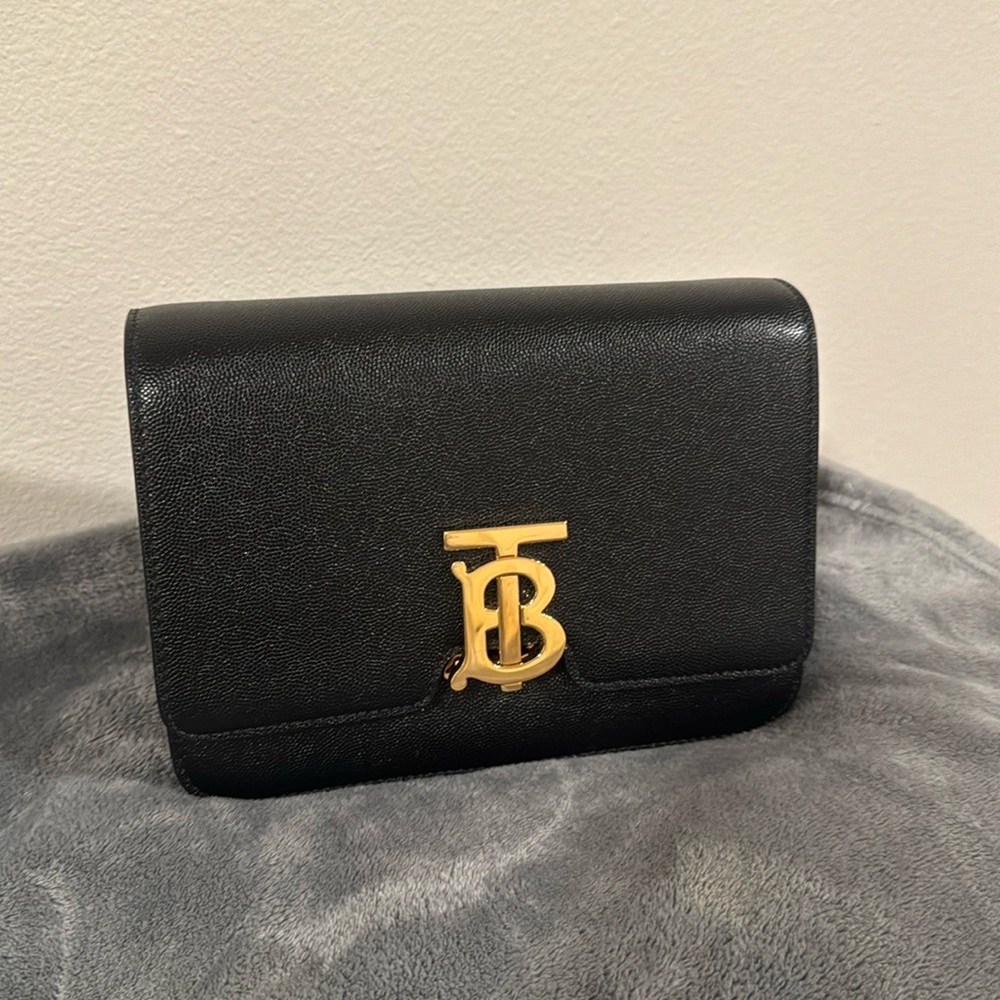 Authentic Burberry Handbag Cross Body Chic Classic TB Size Small